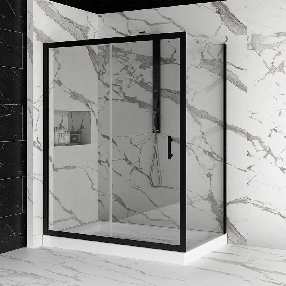 Energy Black Fixed side panel 80 cm