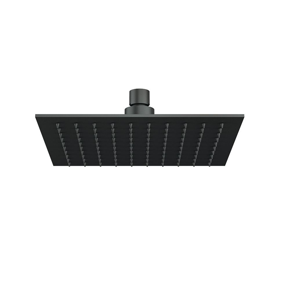 Square shower head 25Χ25 cm Black matt