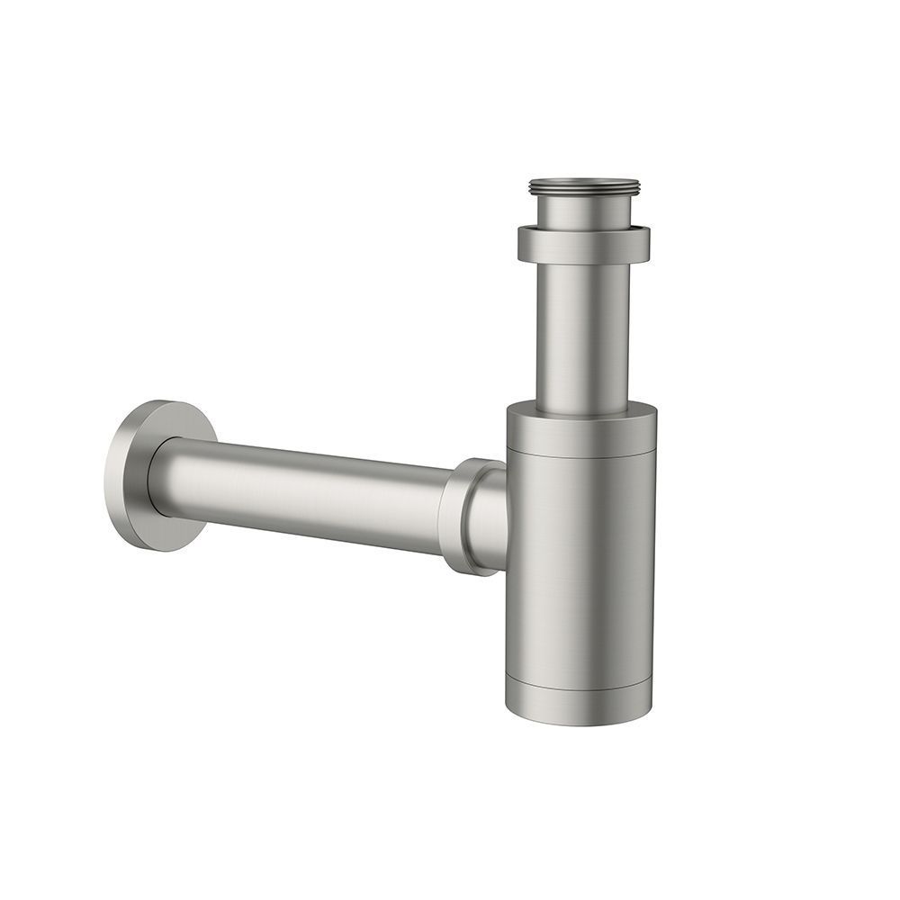 L Shaped Brushed nickel - Basin drain trap