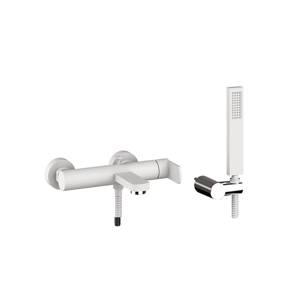 Orabella by Armando Vicario Glam white matt - Single lever bath shower mixer