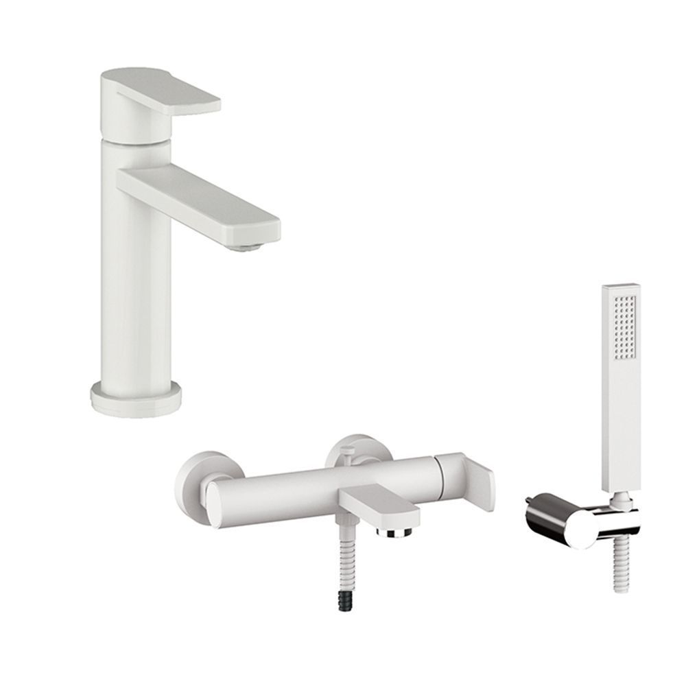 Orabella by Armando Vicario Glam white matt - Μπαταρία λουτρού