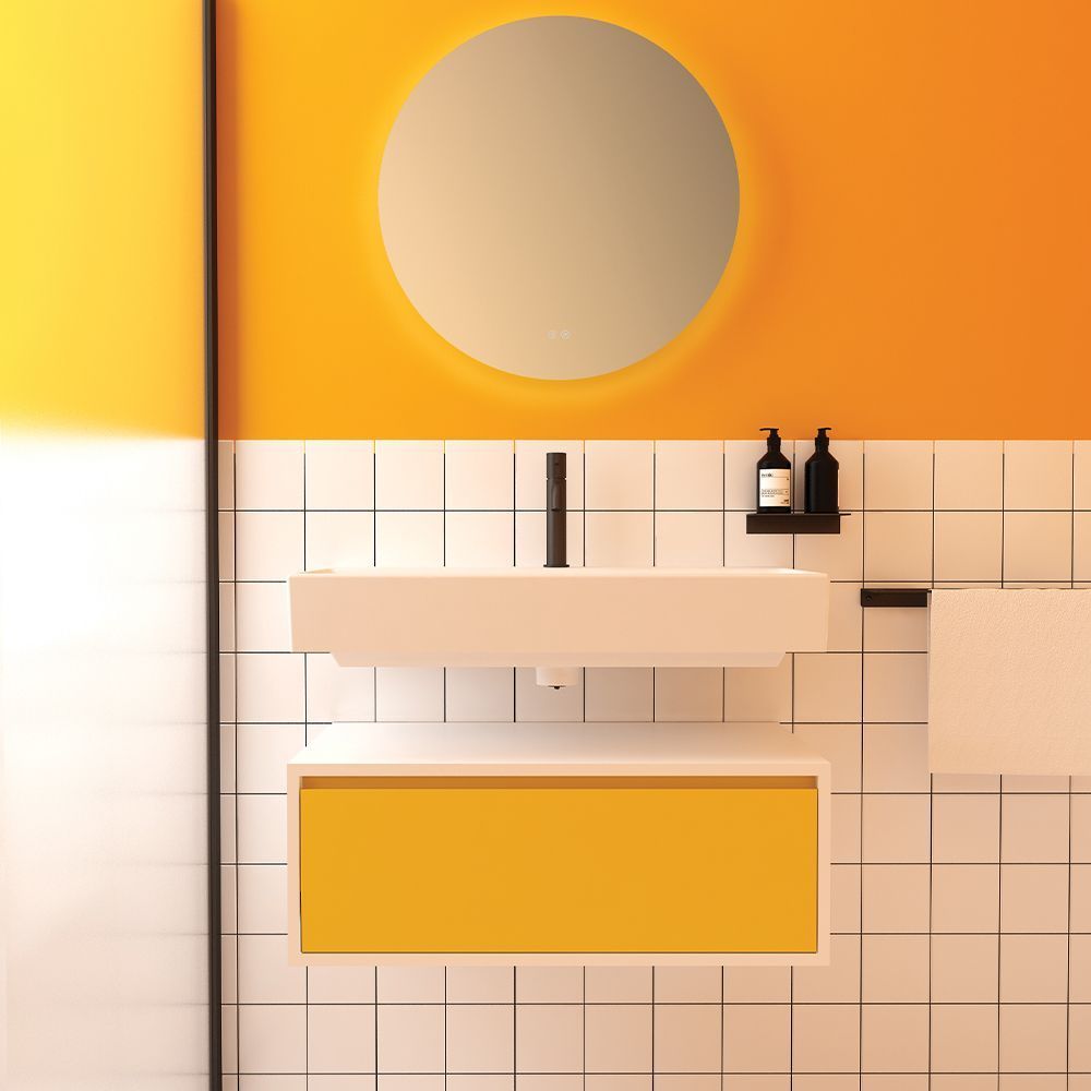 Orabella Drawer Amabile 60|80|100- Wall hung bathroom furniture with porcelain Tecla washbasin