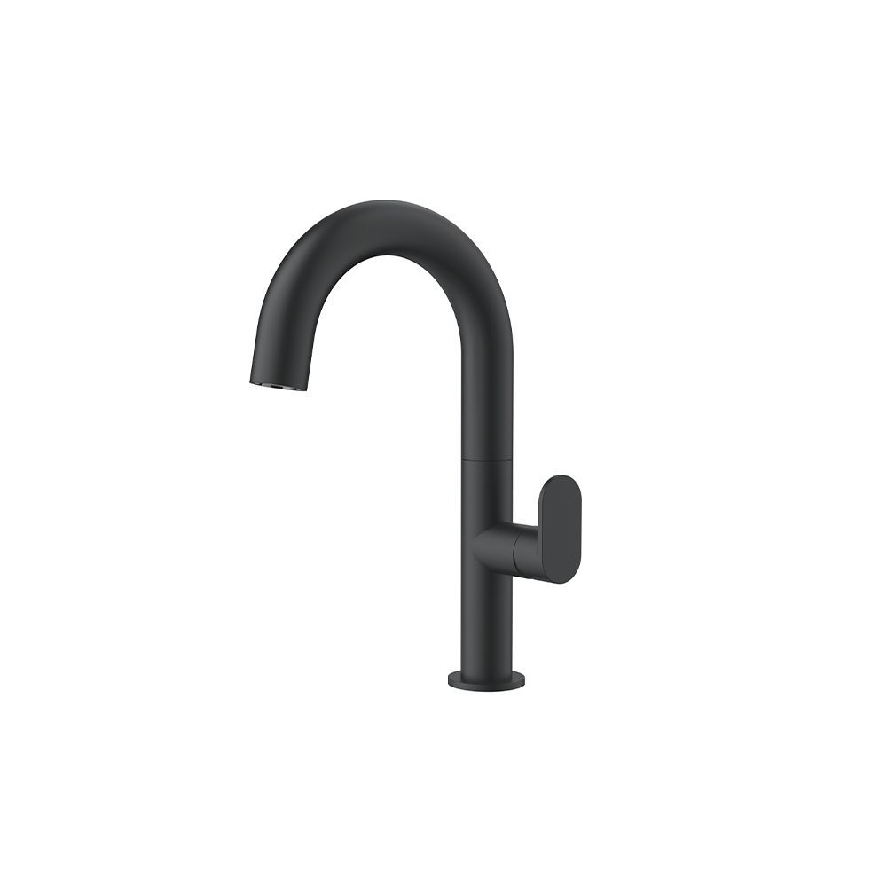 Orabella Oval Black matt - Μπαταρία νιπτήρος