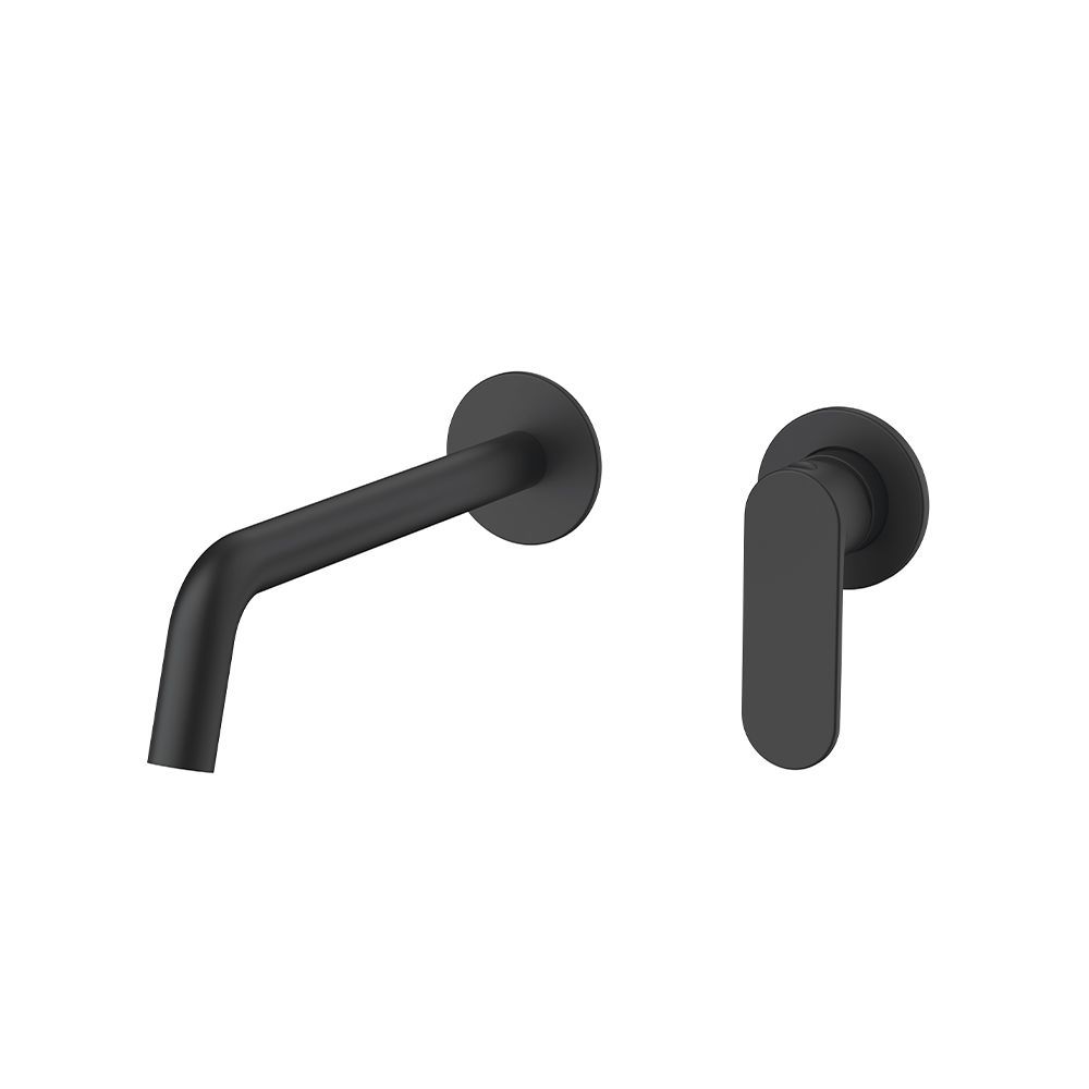 Orabella Oval Black matt - Μπαταρία νιπτήρος, εντοιχισμού 2 οπών