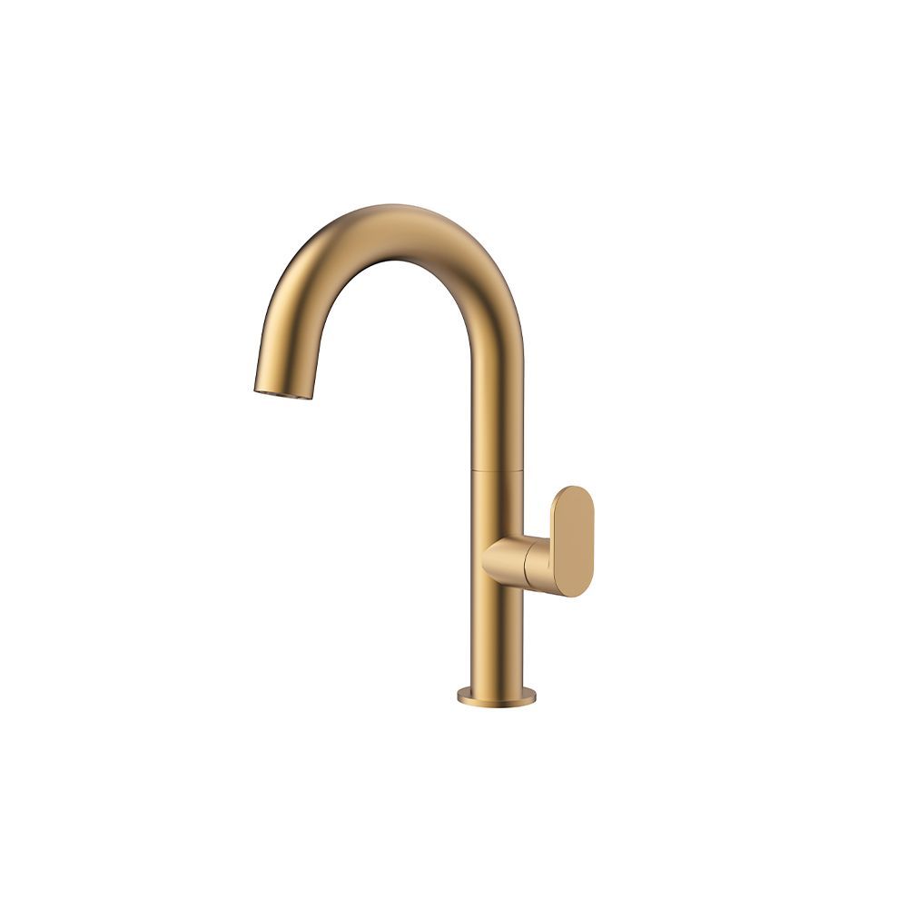 Orabella Oval Brushed gold - Μπαταρία νιπτήρος