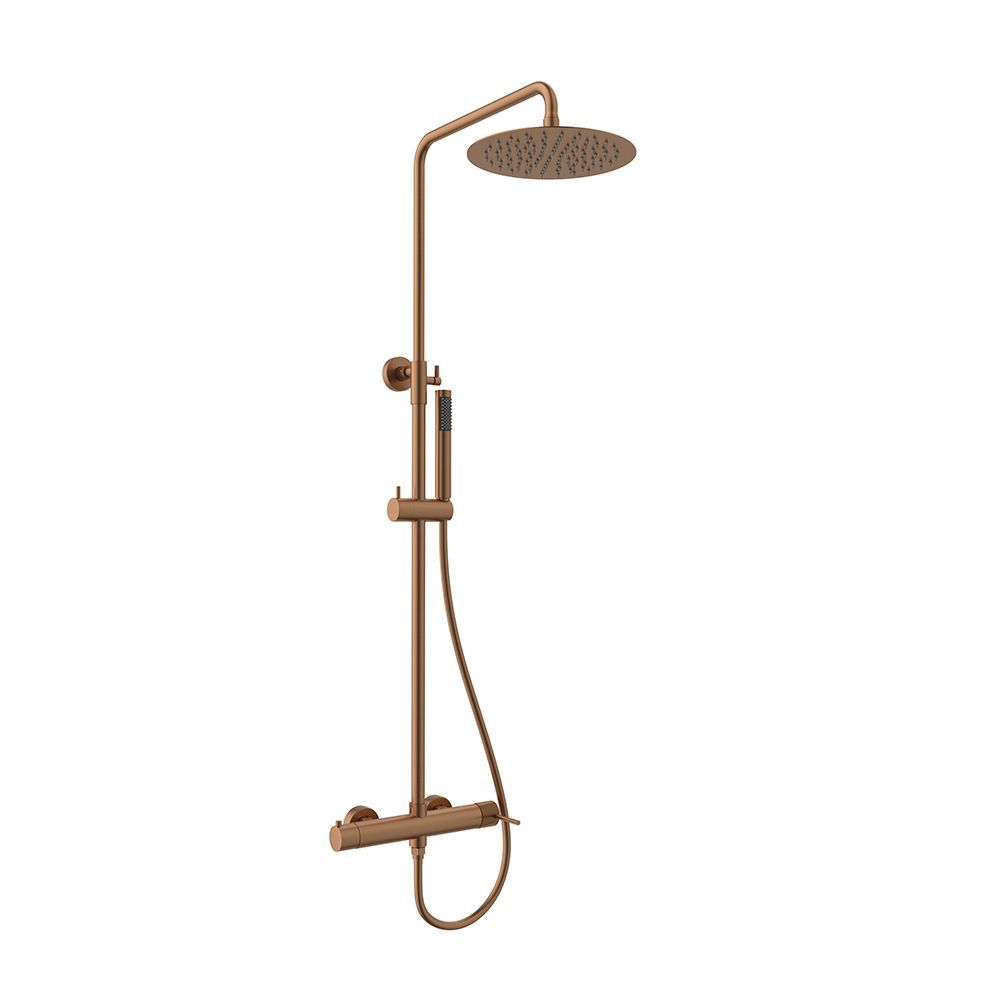 Orabella Preciosa Brushed rose gold - Στήλη ντουζ με στρόγγυλη κεφαλή Φ250