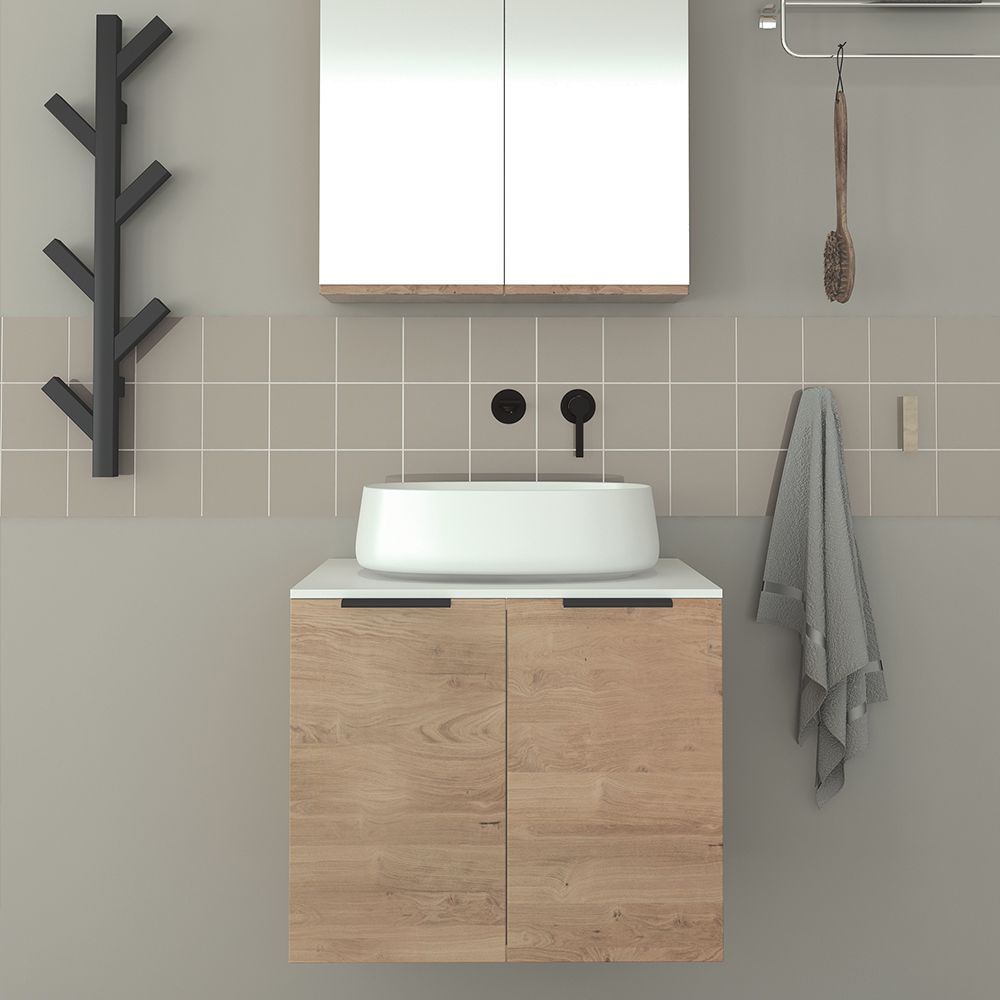 Orabella Solid Surface 60 - Κρεμαστό Έπιπλο Μπάνιου για επικαθήμενο νιπτήρα