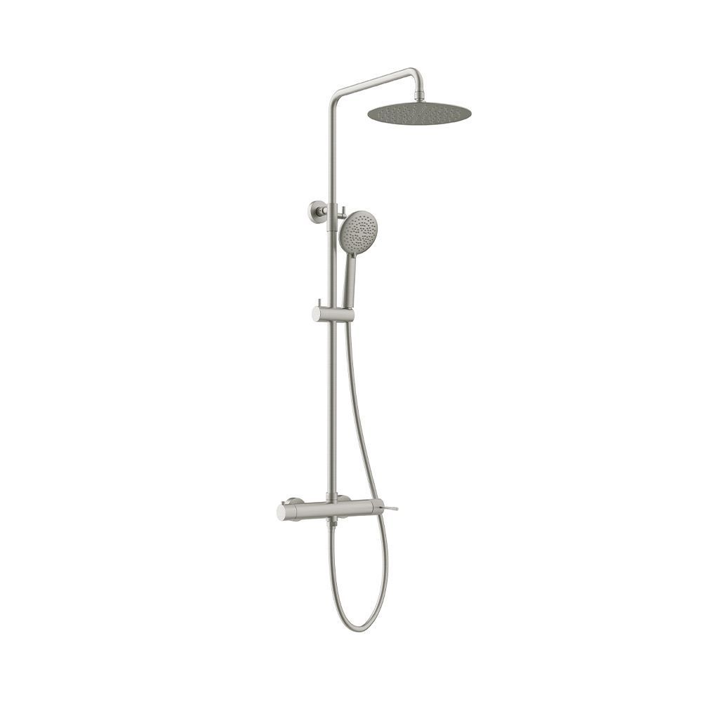 Orabella Terra Brushed nickel - Στήλη ντουζ με στρόγγυλη κεφαλή Φ250