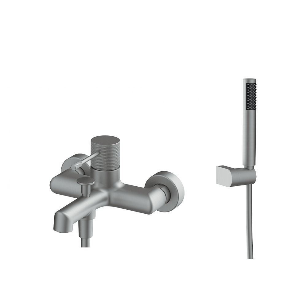 Orabella Terra Gun Metal Light - Single lever bath shower mixer