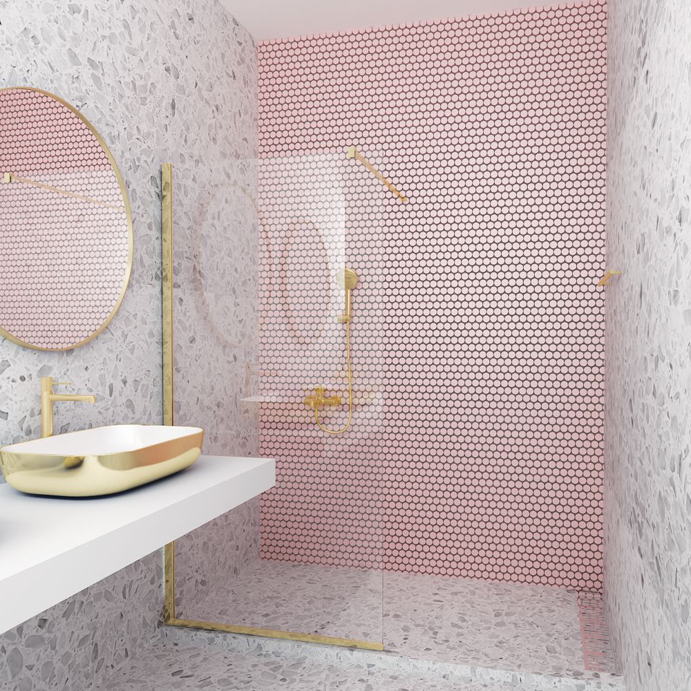 Serena Brushed Gold H200 100 cm