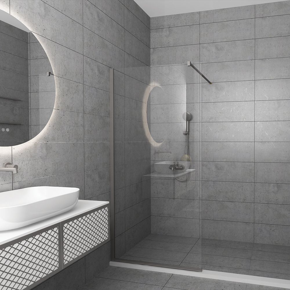 Serena Brushed nickel H185 120 cm