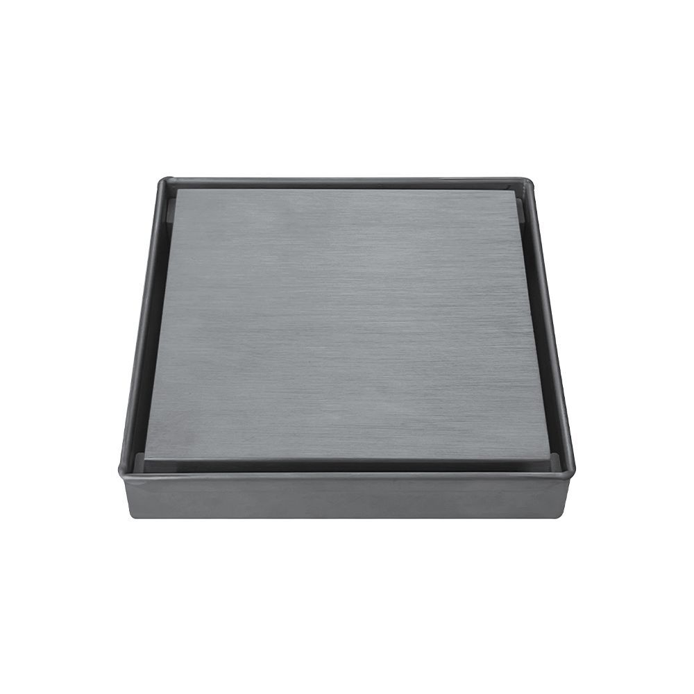Square Gun metal - Floor drain