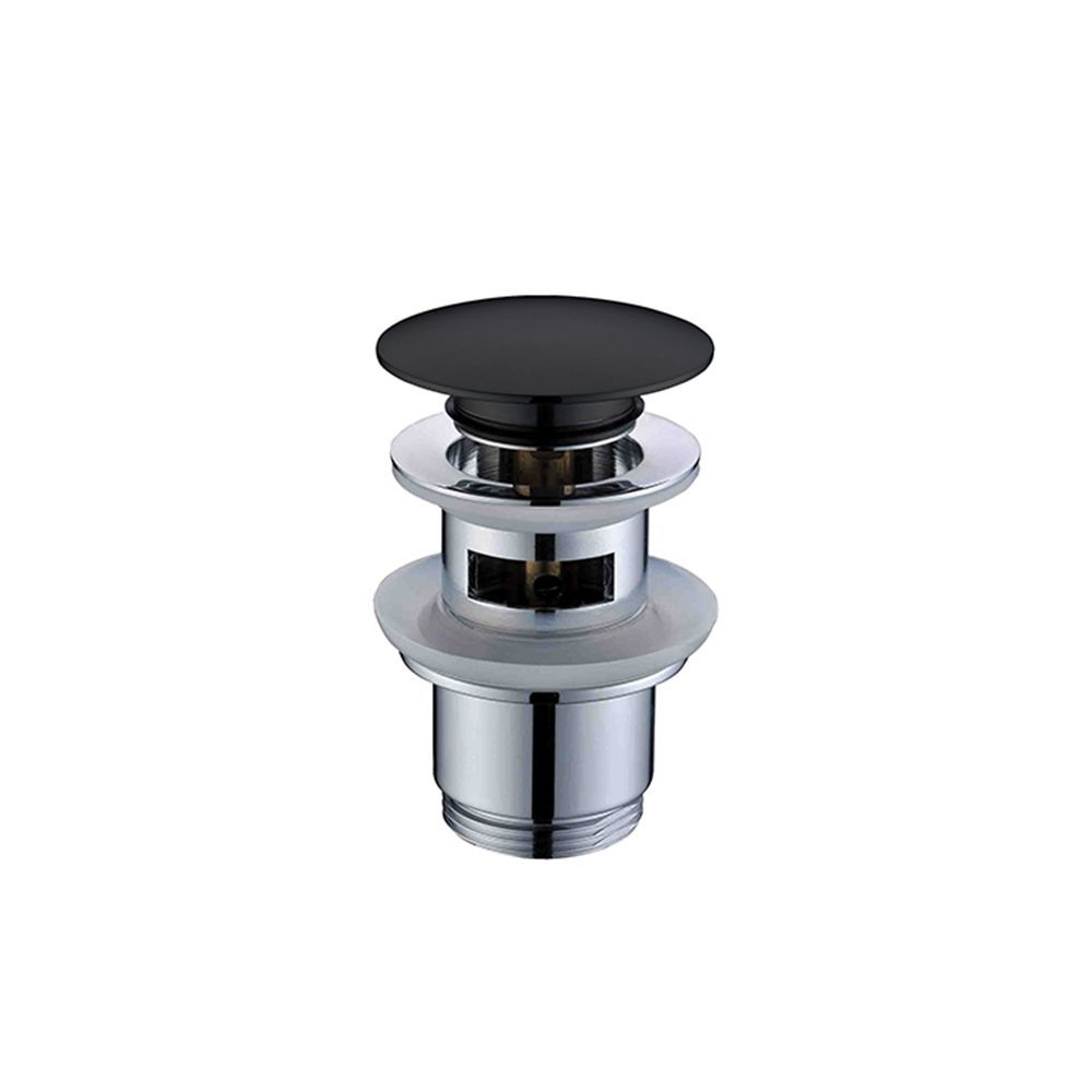 Click-clack basin waste Slotted Black matt