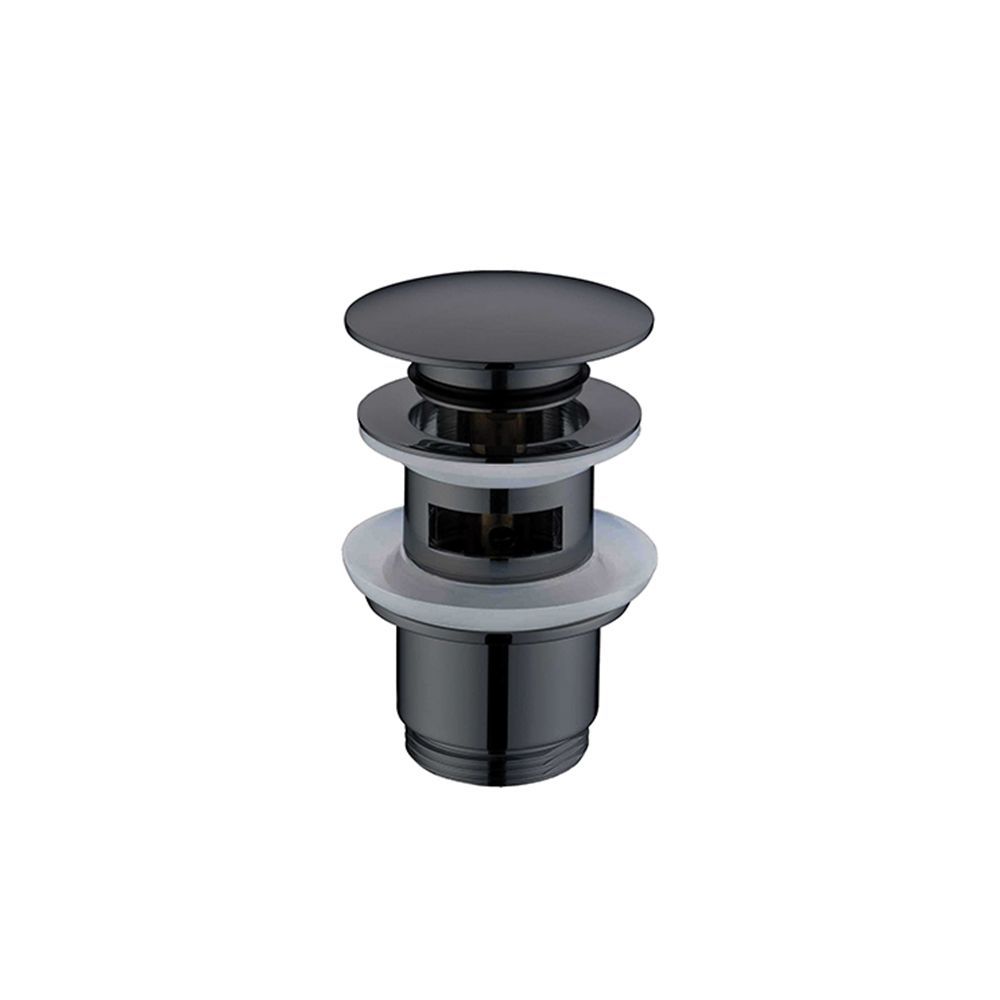 Click-clack basin waste Slotted Gun metal