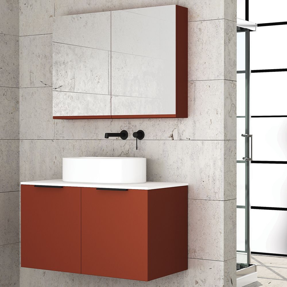 Base Solid Surface 90 with two doors and two drawers