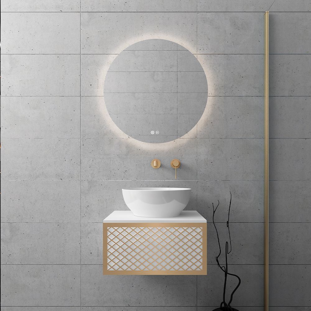 Base Wire White 50 with a tiltable door and a Gold profile