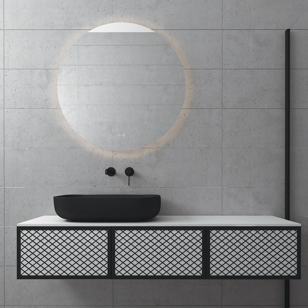 Base Wire White 150 with a tiltable door and a Black profile