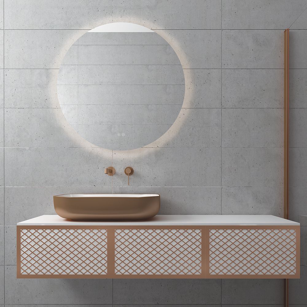 Base Wire White 150 with a tiltable door and a Rose gold profile