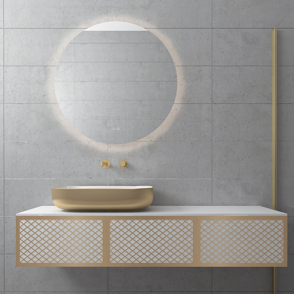 Base Wire White 150 with a tiltable door and a Gold profile