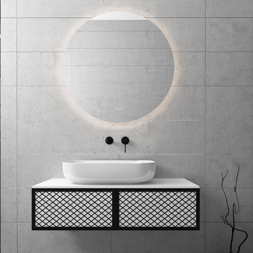 Βάση Wire white 100 με ανακελινόμενα πορτάκια μαύρο