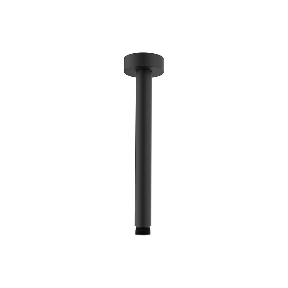 Βραχίονας Ντουζ Οροφής Στρόγγυλος – 17 cm Black matt