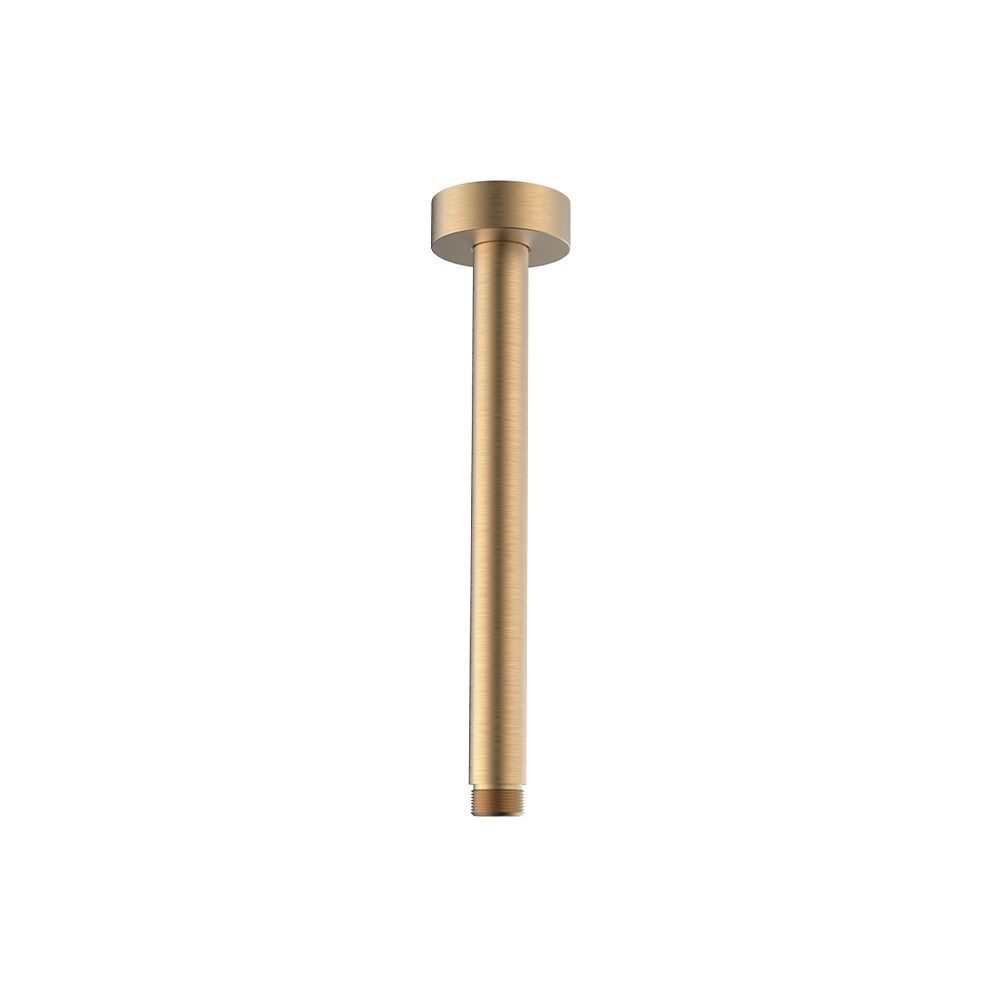 Βραχίονας Ντουζ Οροφής Στρόγγυλος – 17 cm Brushed gold