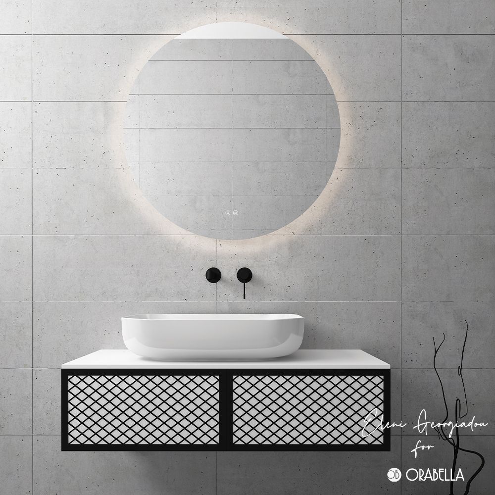 Wire Luxury 100 - Κρεμαστό Έπιπλο Μπάνιου για επικαθήμενο νιπτήρα