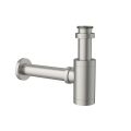 L Shaped Brushed nickel - Basin drain trap