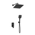 Orabella Ardesia Black matt - Concealed Shower set with a concealed 2 way bath shower mixer, a shower head 250X250 with an extention arm and a raindance 3 jet hand shower with a flex hose and a shower holder