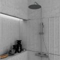 Orabella Aspen Gun metal light - Στήλη ντουζ με στρόγγυλη κεφαλή Φ250