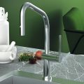 Orabella by Armando Vicario Vento - Single lever kitchen mixer with pull out metal spray with 2 exits