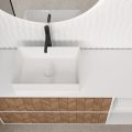 Orabella Double Drawer with shelf 100 - Wall hung bathroom furniture