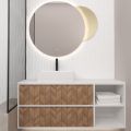 Orabella Double Drawer with shelf 120 - Wall hung bathroom furniture