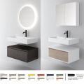 Orabella Drawer Amabile 80 - Wall hung bathroom furniture with porcelain Tecla washbasin