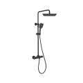 Orabella Elegance Black matt - Thermostatic shower column with a square shower head 250X250