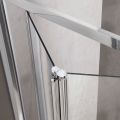 Orabella Fusion H180/190 - Reversible linear pivot door shower enclosure Folding Shower Door with a fixed side panel