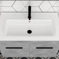 Orabella Lagina 80 - Wall hung bathroom furniture with porcelain Ege washbasine