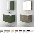 Orabella Lagina 80 - Wall hung bathroom furniture with porcelain Ege washbasine