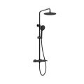 Orabella Marea Black matt - Shower column with a circular shower head Ø250