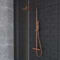 Orabella Marea Rose gold - Shower column with a circular shower head Ø250