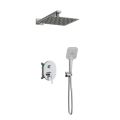 Orabella Marea - Concealed Shower set with a concealed 2 way bath shower mixer, a shower head 250X250 with an extention arm and a raindance 5 function hand shower with a flex hose and a shower holder Chrome