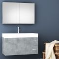Orabella Mood|Amabile|Touch 100 - Wall hung bathroom furniture with porcelain Tecla washbasin