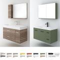 Orabella Mood|Amabile|Touch 100 - Wall hung bathroom furniture with porcelain Tecla washbasin