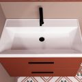 Orabella Nova 81 - Wall hung bathroom furniture with porcelain Orabella washbasine