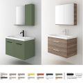Orabella Nova 81 - Wall hung bathroom furniture with porcelain Orabella washbasine