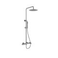 Orabella Oval Gun metal light - Shower column with a circular shower head Ø250