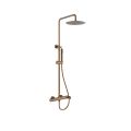 Orabella Oval Rose gold - Shower column with a circular shower head Ø250