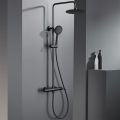 Orabella Preciosa Black matt - Στήλη ντουζ με στρόγγυλη κεφαλή Φ250