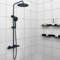 Orabella Preciosa Black matt - Shower column with a circular shower head Ø250