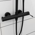 Orabella Preciosa Black matt - Shower column with a circular shower head Ø250